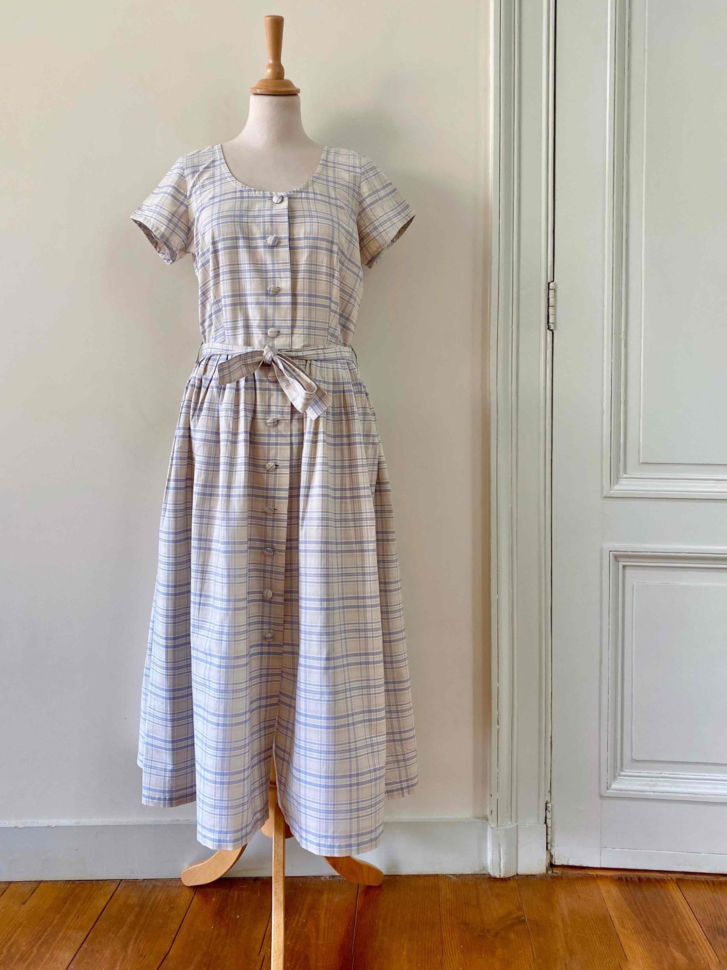 Long checkered dress