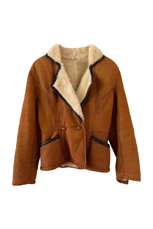 Leather bomber jacket