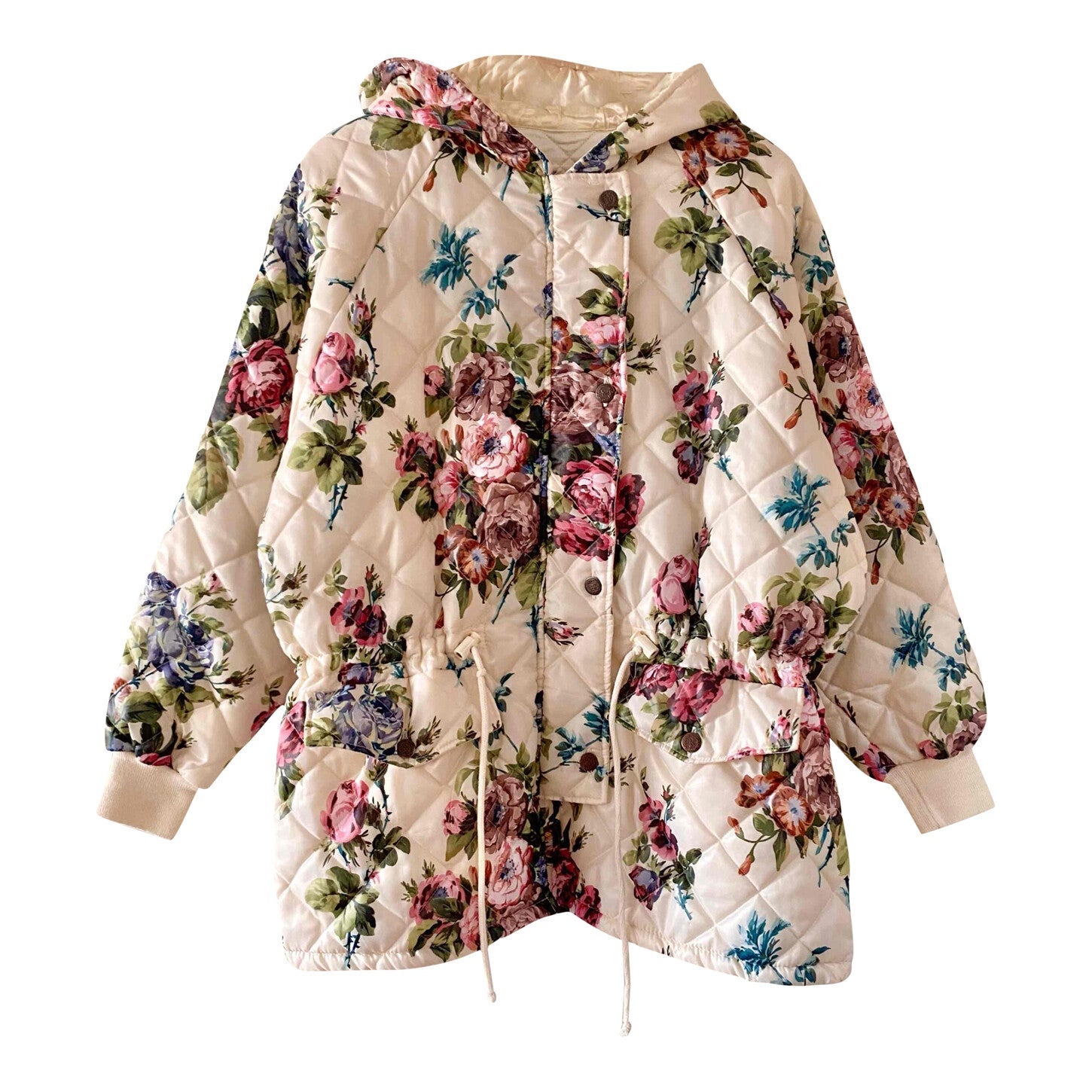 Floral puffer jacket