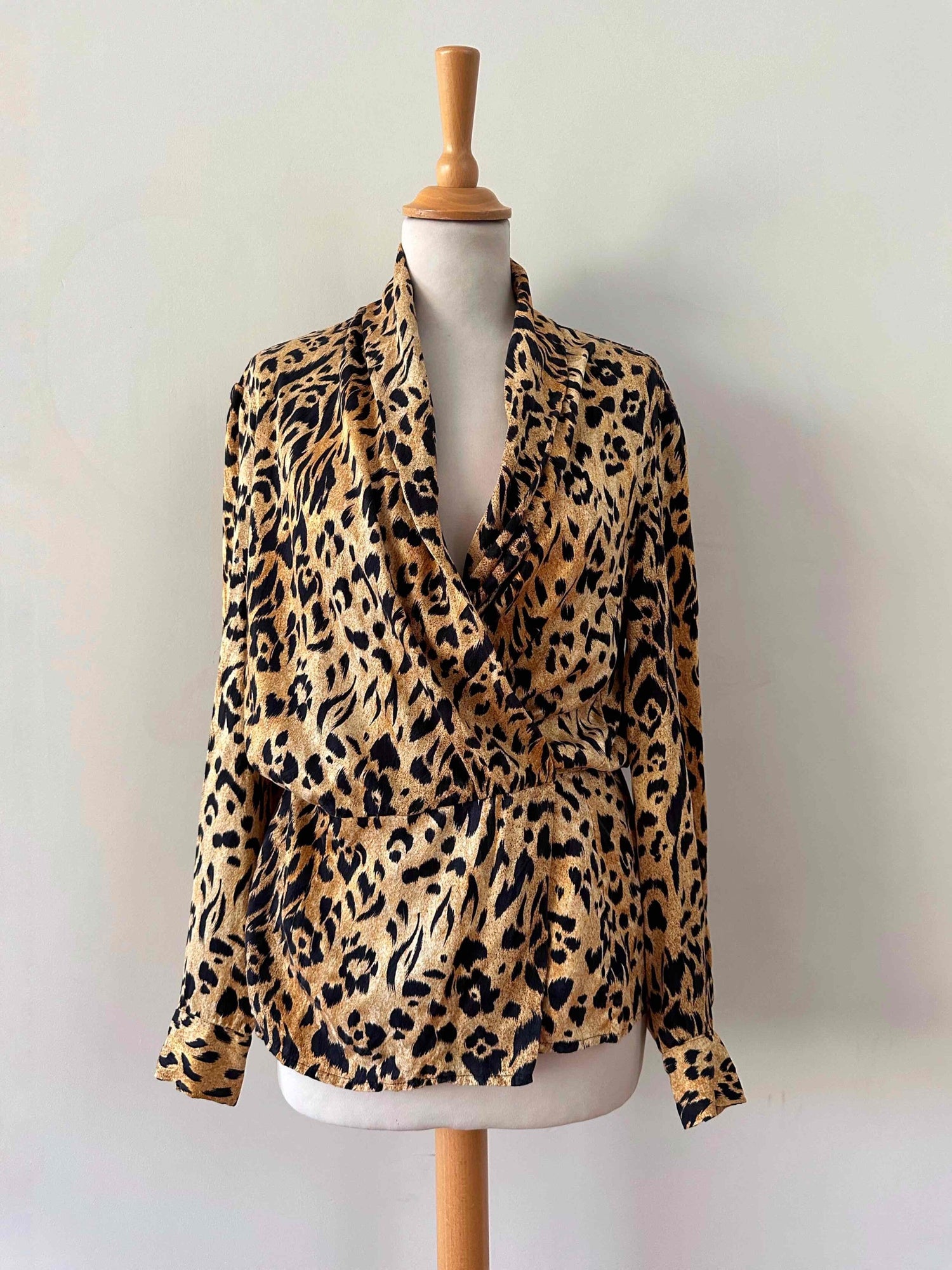 Leopard print silk camisole
