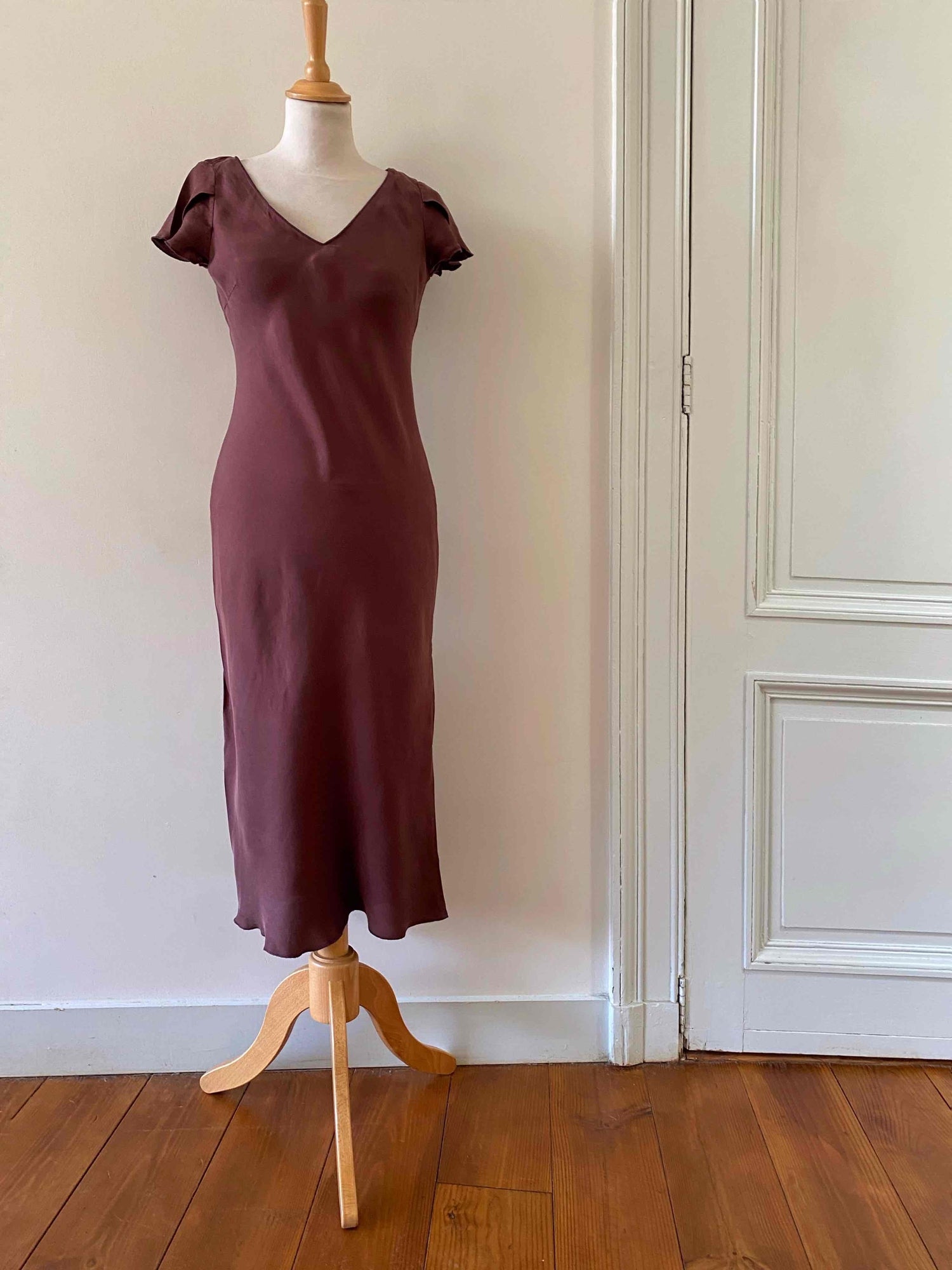 Silk midi dress