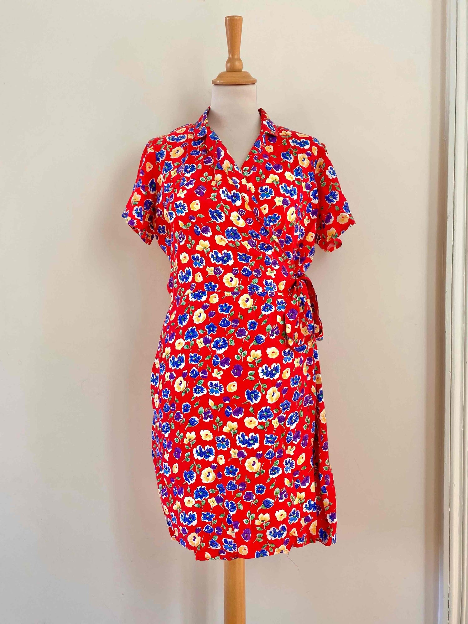 Robe portefeuille à fleurs