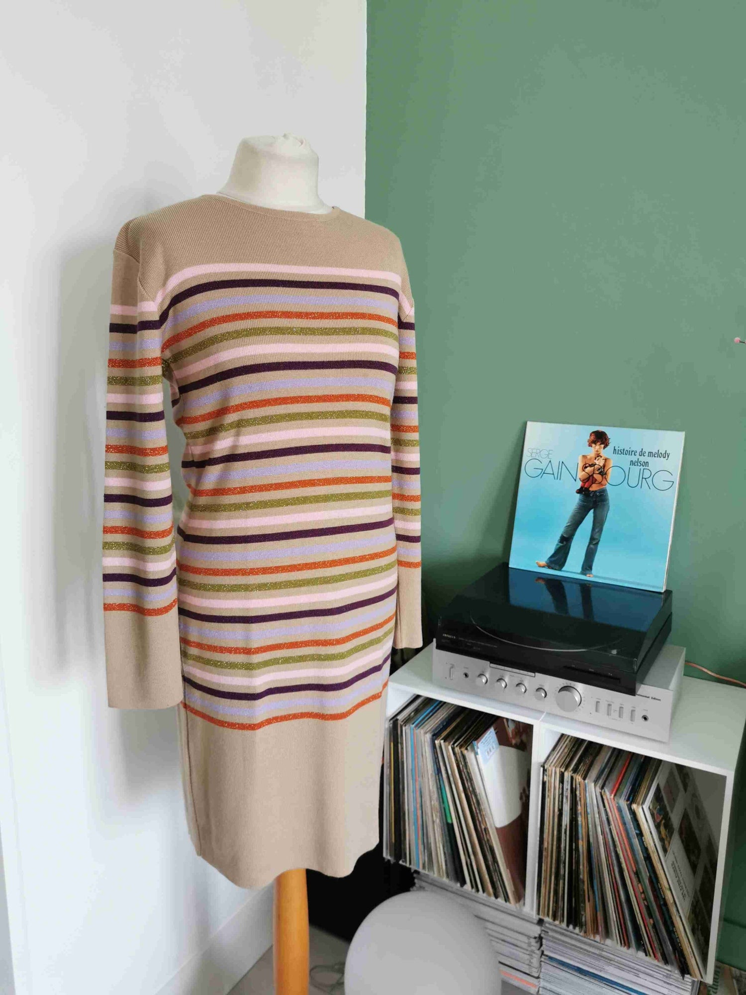 Dress in wool and lurex