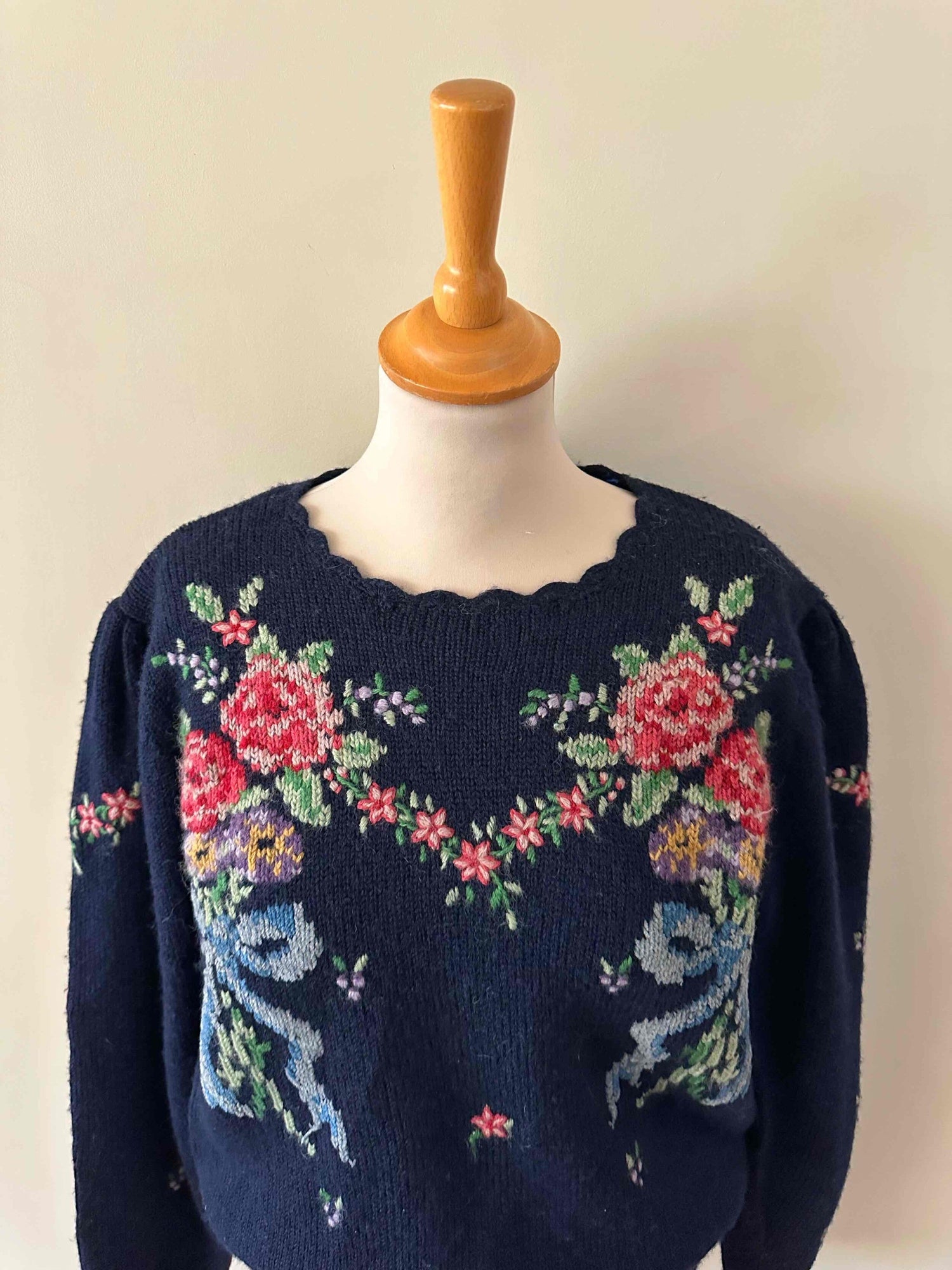 Pull à fleurs