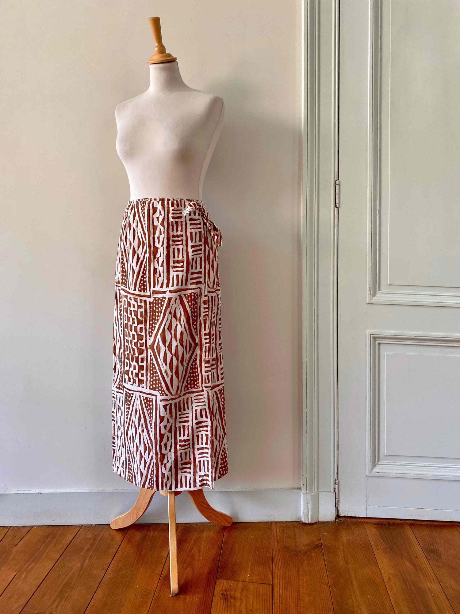 Jupe portefeuille ikat