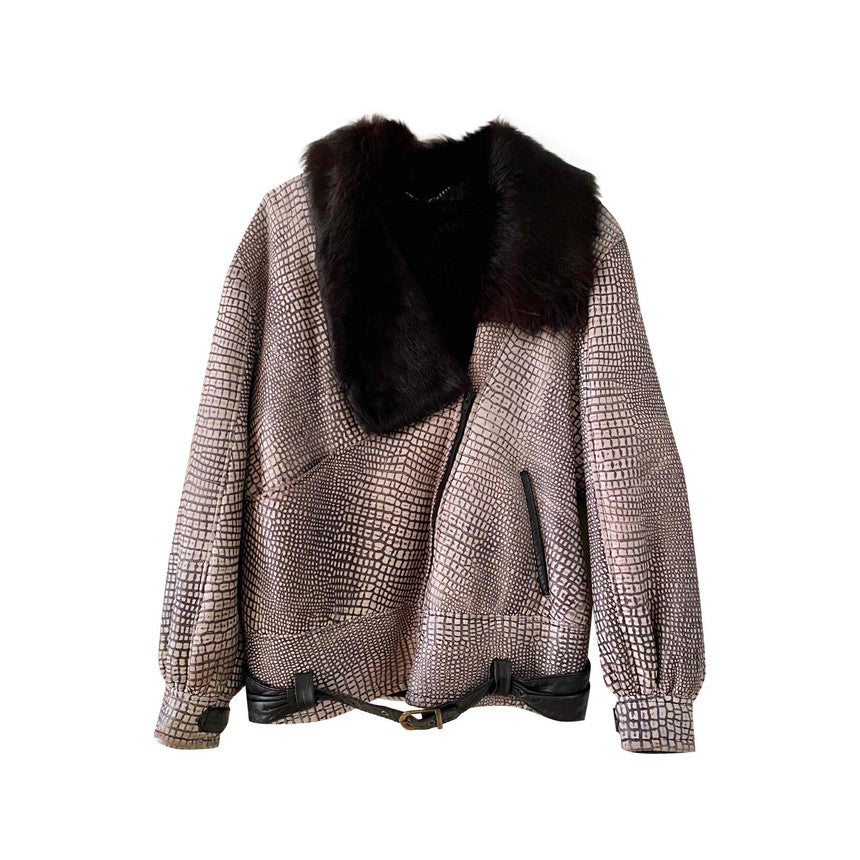 Bombardier en peau lainée