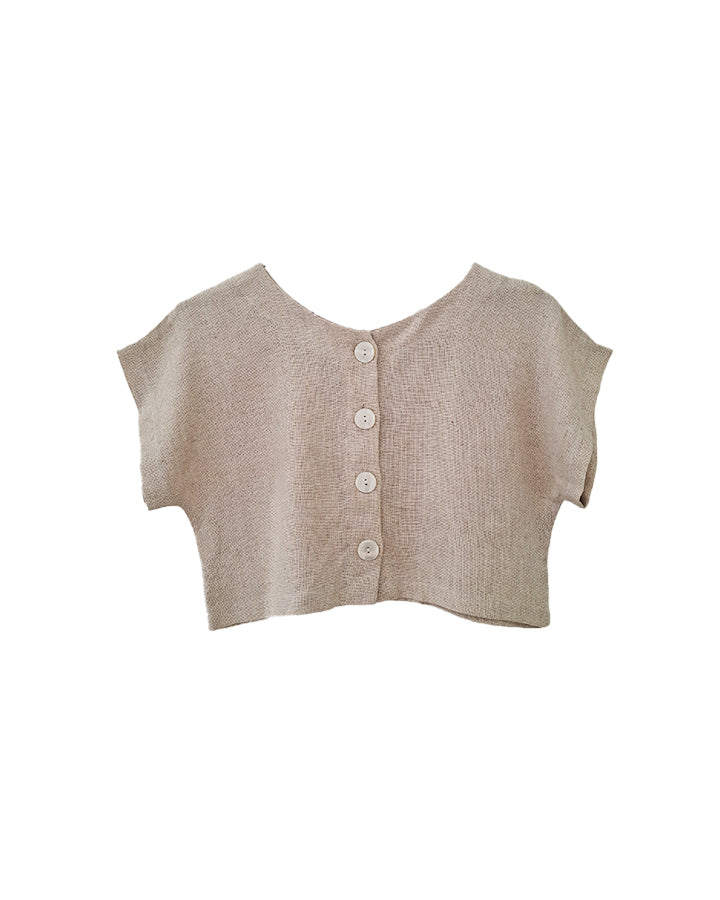 Crop top en lin