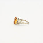 Bague en or gris et citrine