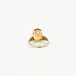 Bague en or gris et citrine