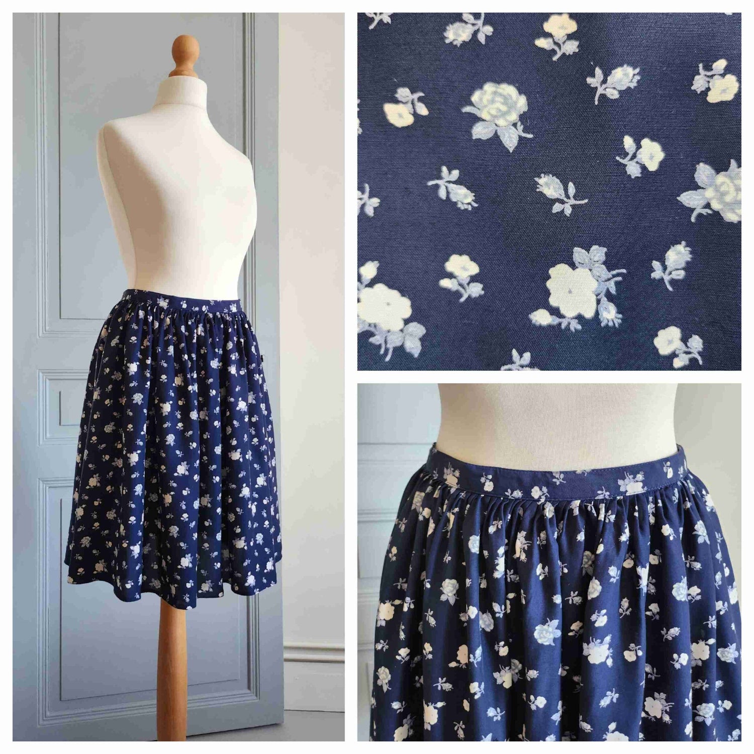 Jupe courte à fleurs