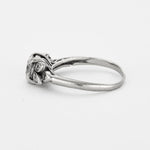 Bague solitaire or gris et diamant