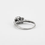 Bague solitaire or gris et diamant