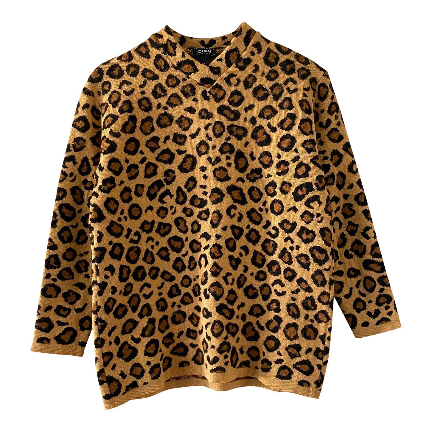 Pull leopard en laine