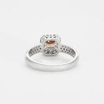 Bague or gris diamant brun et diamants