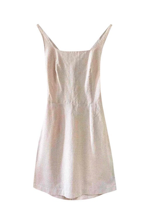 Vichy dress with open back