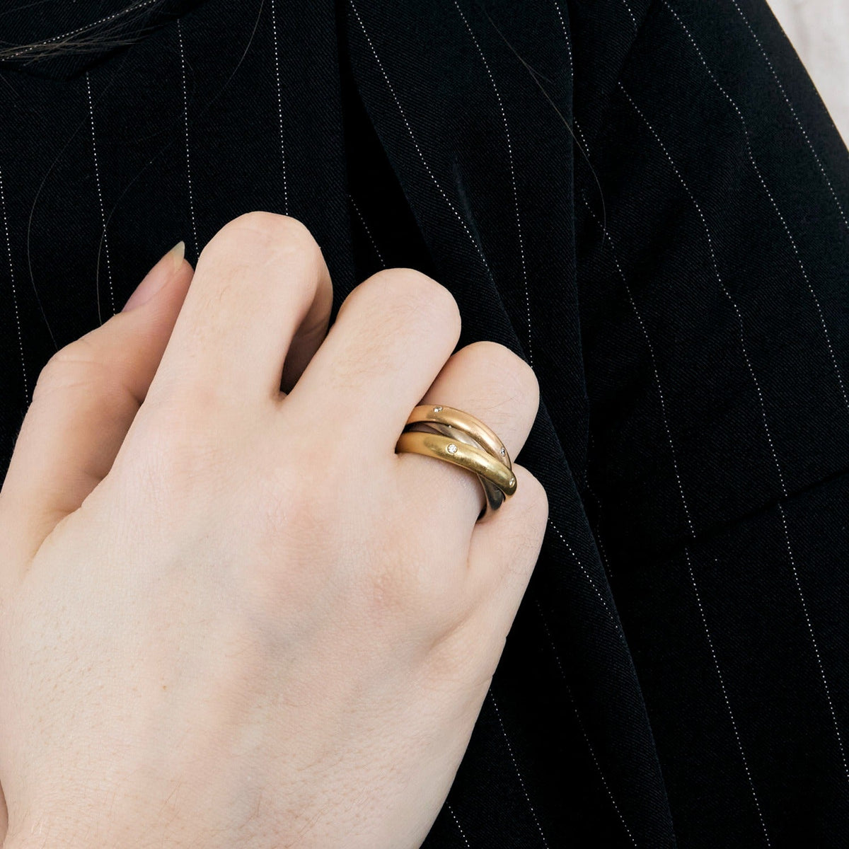 CARTIER - TRINITY - Alliance trois ors et quinze diamants