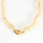 DINH VAN - "Menottes R15" - Collier en or jaune et perles de culture Akoya