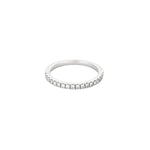DE BEERS - Demie alliance en platine et diamants