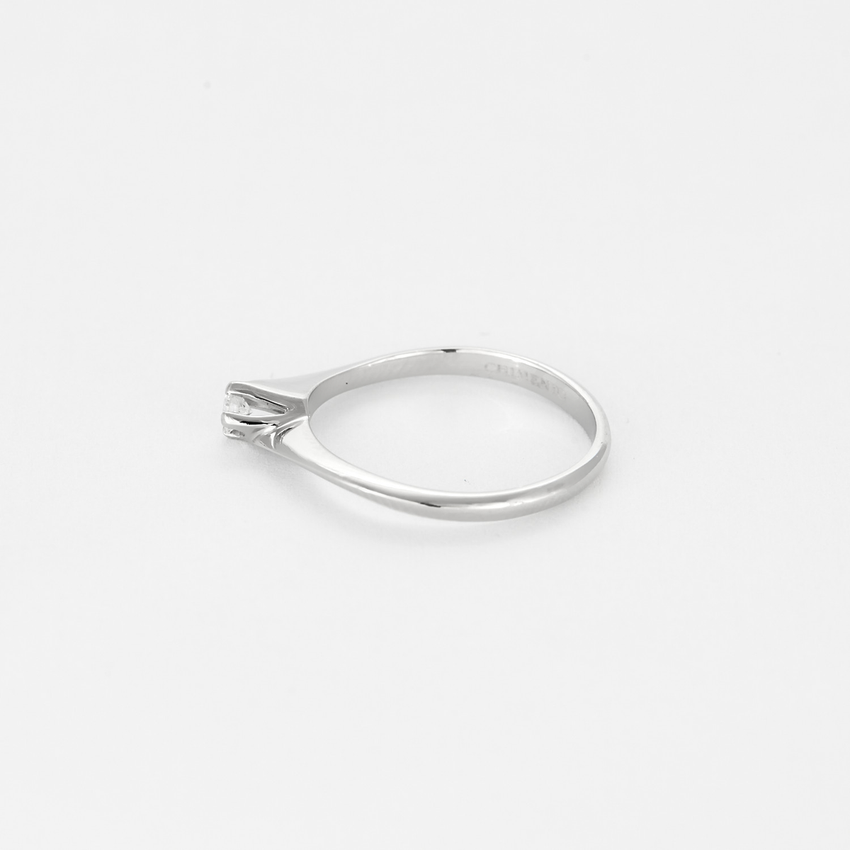CHIMENTO - Bague solitaire en or blanc, diamant