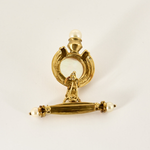 Broche en or jaune et perles de culture