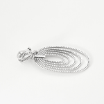 Boucles d'oreilles girandoles en or blanc et diamants