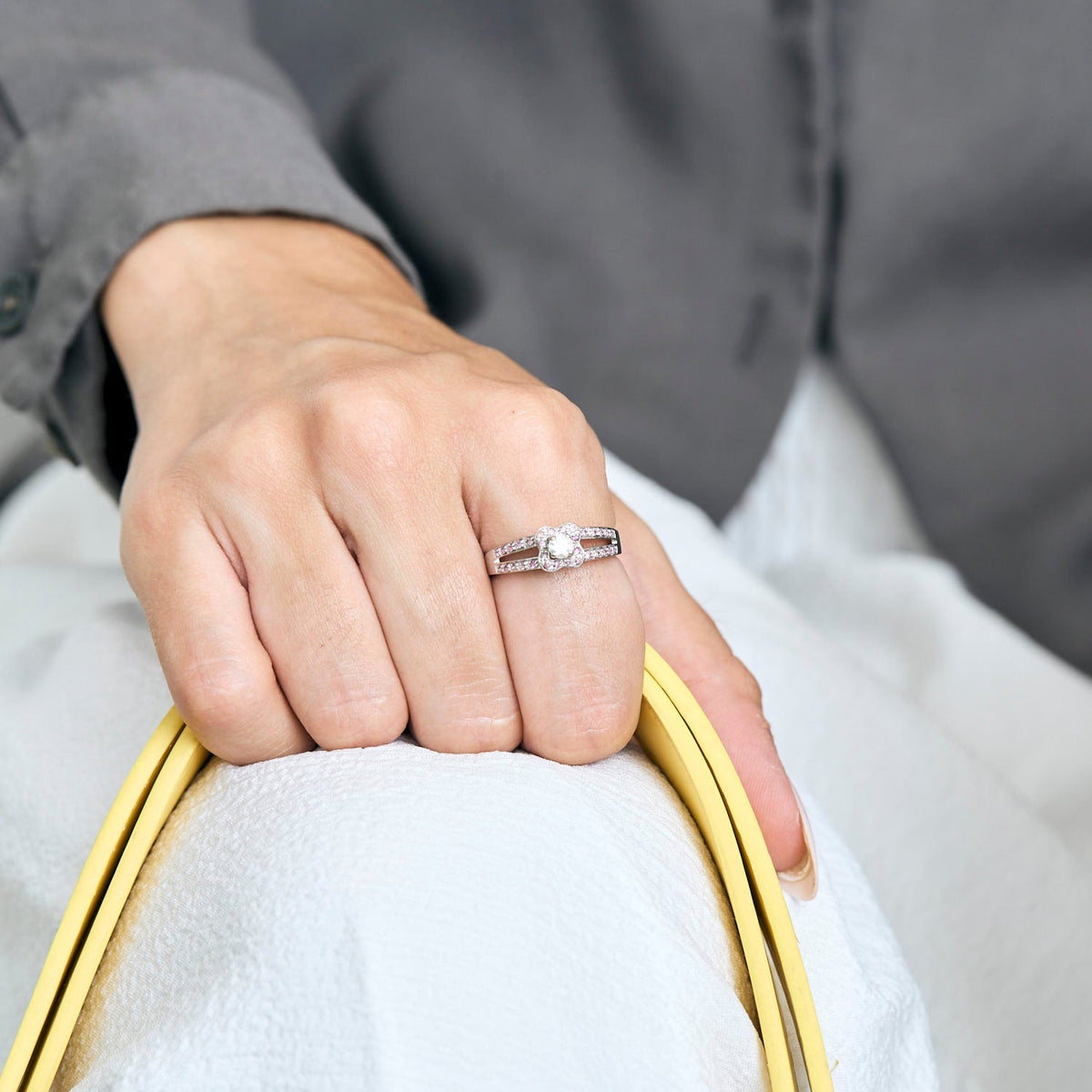 Mauboussin - Chance of Love n°2 - Bague en or blanc, diamant et rubis