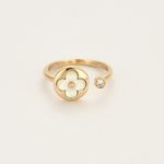 Louis Vuitton - Bague Mini Sun Color Blossom, or rose, nacre et diamant