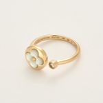 Louis Vuitton - Bague Mini Sun Color Blossom, or rose, nacre et diamant