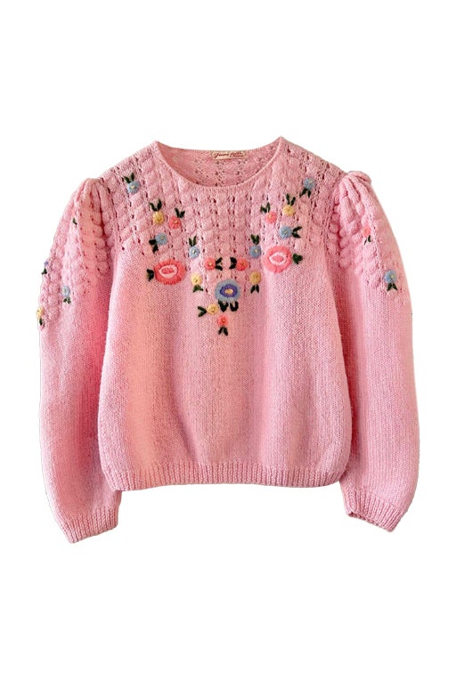 Embroidered wool sweater