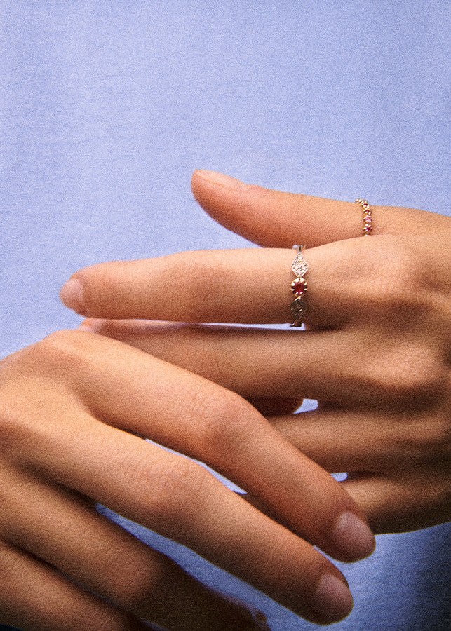 Bague Adèle N°1 saphir rose