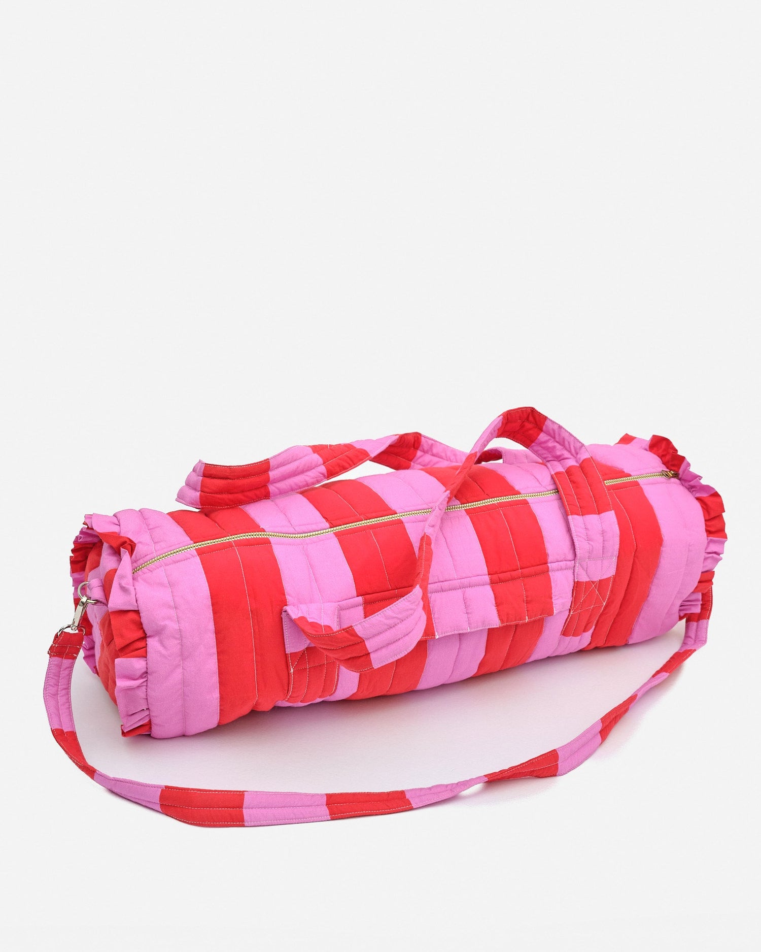 Cerise & Fuchsia Wide Stripe Quilted Bag