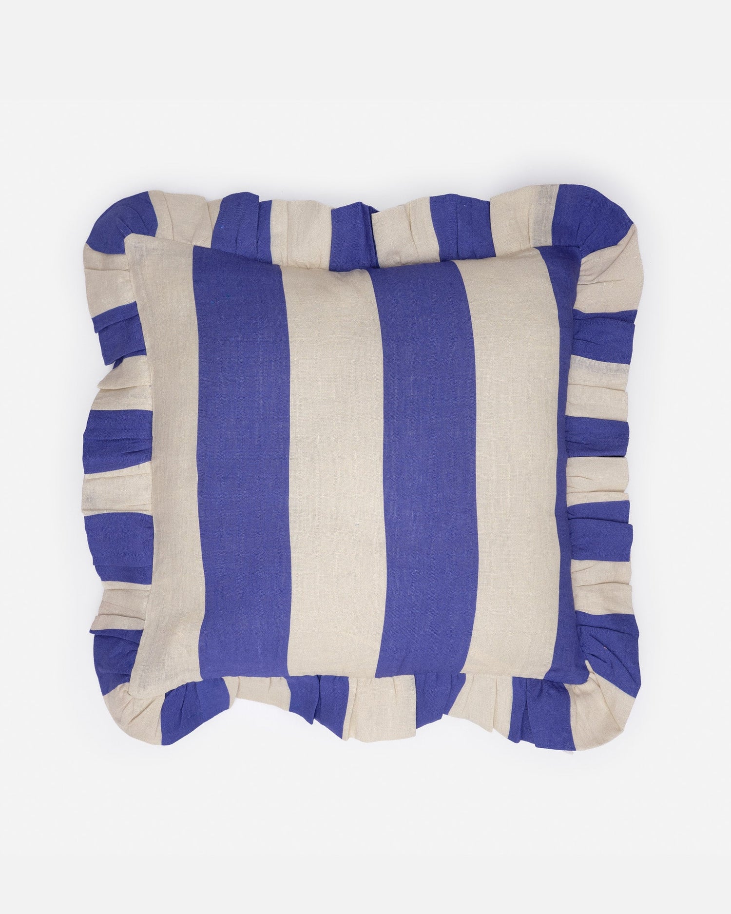 Cobalt Extra Wide Stripe Cushion Cover
