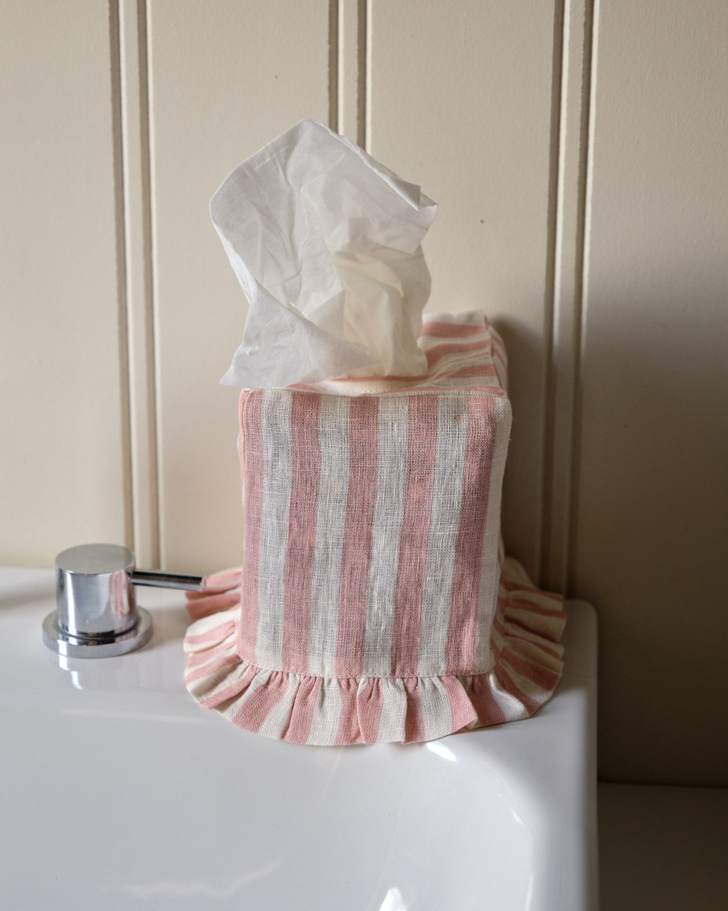 Blush Square Tissue Box Cover