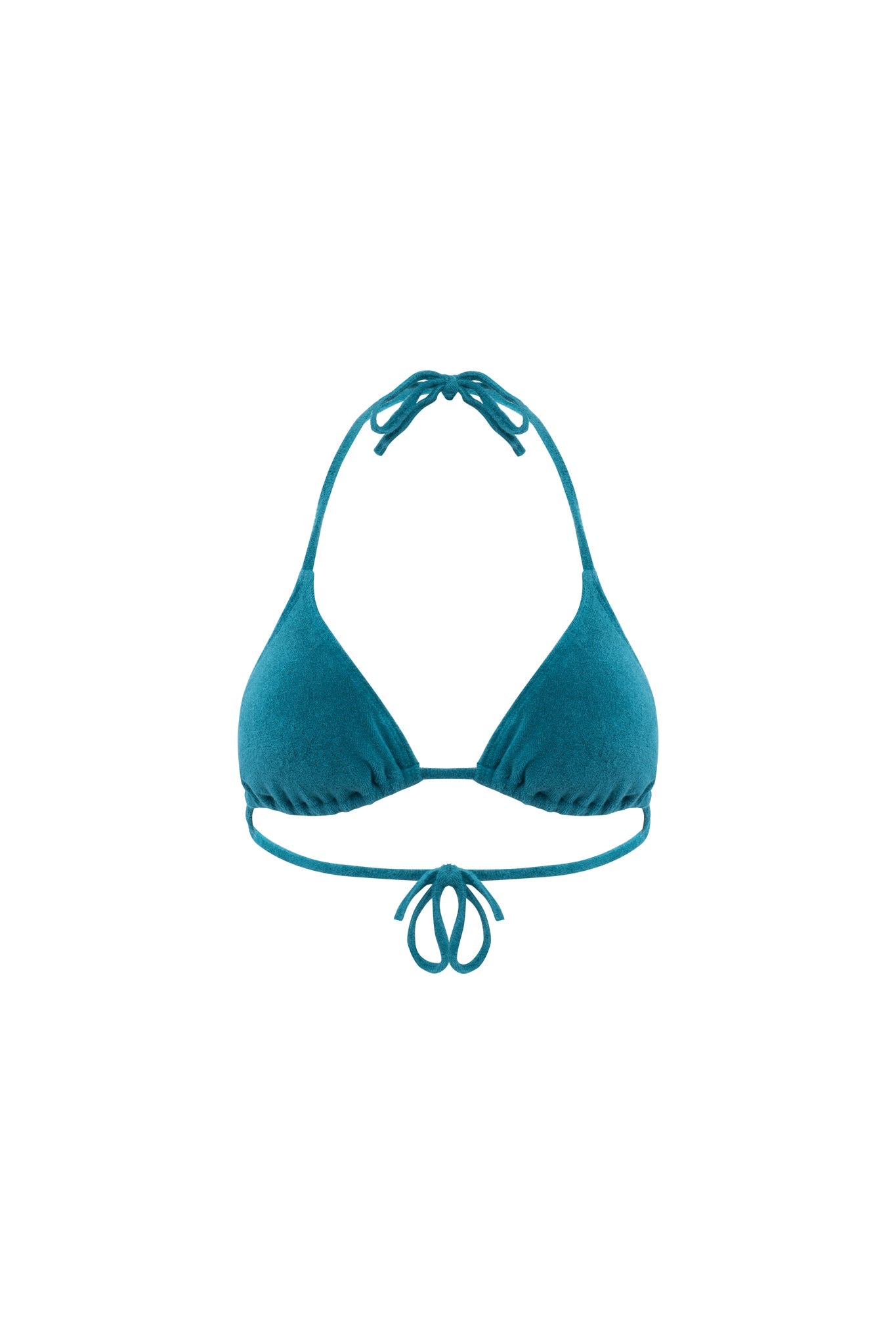 Triangle Attachante éponge bleu canard
