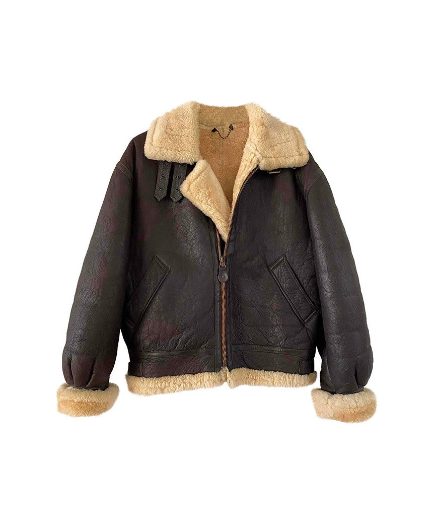 Bombardier en peau lainée