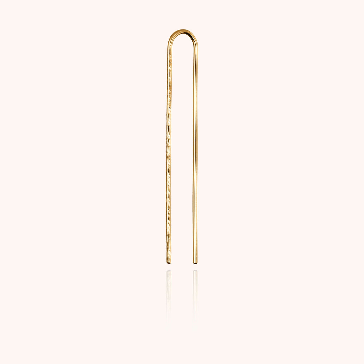 Boucle d'Oreille U Daphné Martelée en or jaune laminé — bijou fait main Atelier Paulin