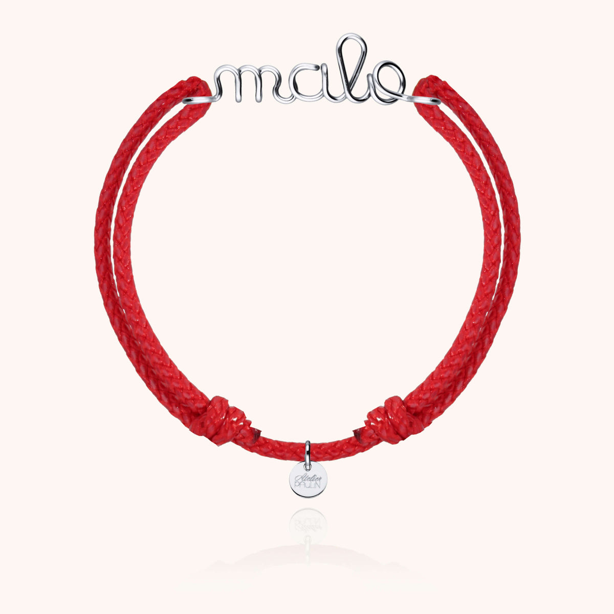 Bracelet Cordon Ciré Personnalisé Homme en argent sterling 925 — expédition sécurisée Paris