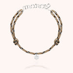 Bracelet Cordon Knot Personnalisé Homme porté au poignet — argent sterling 925 expédition rapide et sécurisée