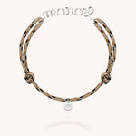 Bracelet Cordon Knot Personnalisé Homme porté au poignet — argent sterling 925 expédition rapide et sécurisée