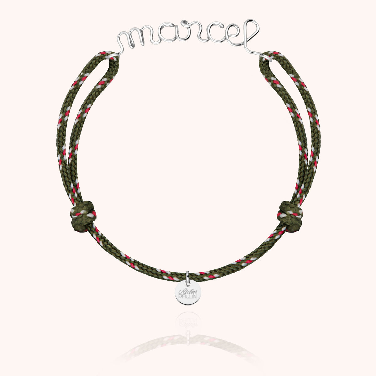 Bracelet Cordon Knot Personnalisé Homme en argent sterling 925 — façonné à la main à Paris