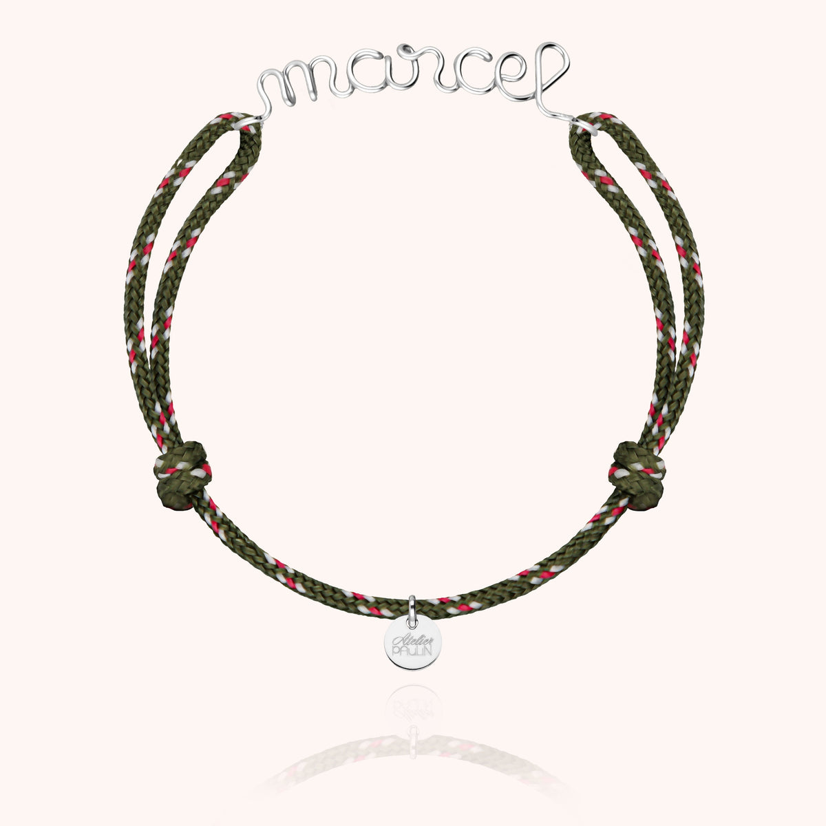 Bracelet Cordon Knot Personnalisé Homme en argent sterling 925 — façonné à la main à Paris
