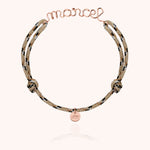 Bracelet Cordon Knot Personnalisé Homme en or rose laminé — façonné à la main à Paris