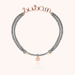 Bracelet Cordon Lurex Personnalisé en or rose laminé — bijou fait main Atelier Paulin