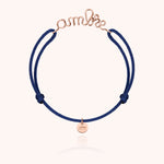 Bracelet Cordon Original Personnalisé en or rose laminé — bijou fait main Atelier Paulin