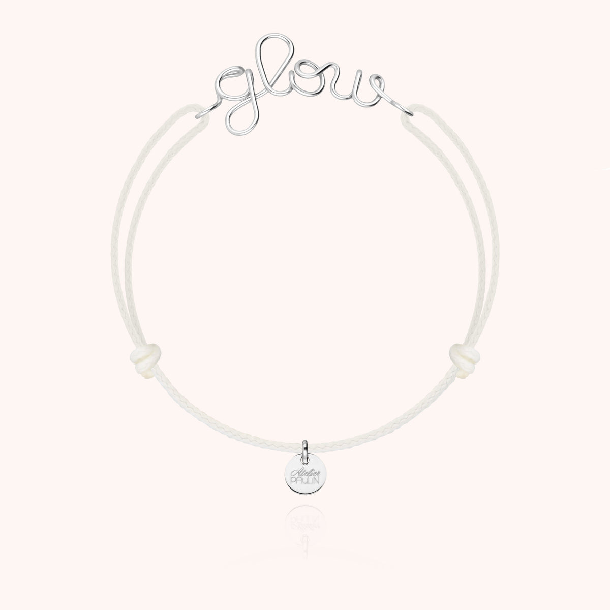 Bracelet Cordon Phosphorescent Personnalisé en argent sterling 925 — bijou artisanal fait main