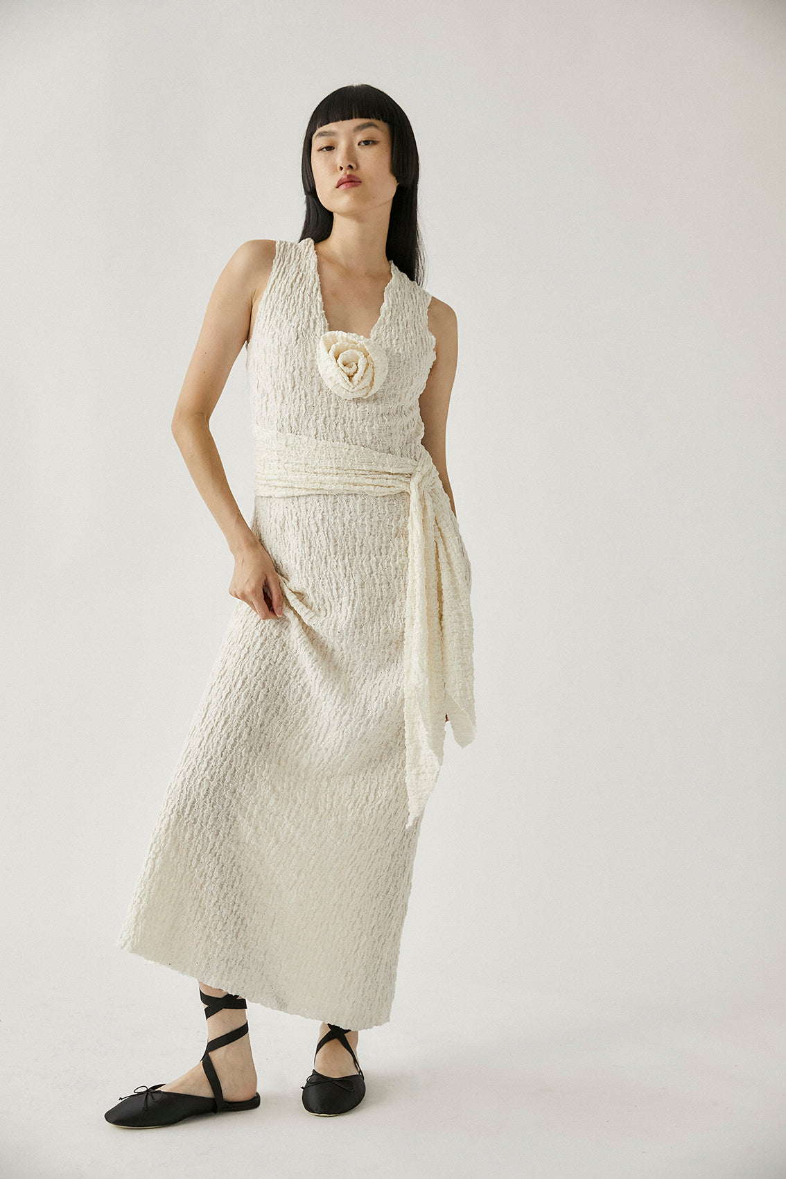 Long Robe - Cream Coco