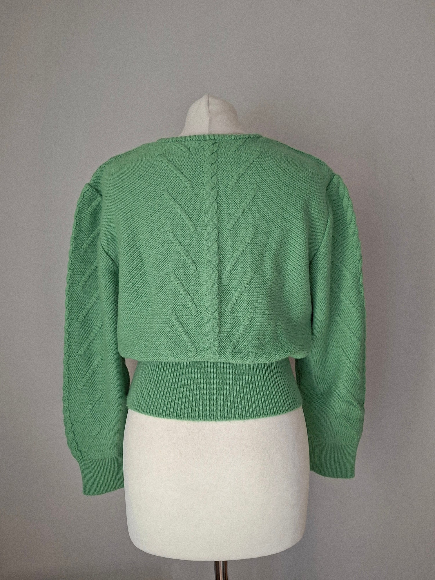 Cardigan Autrichien Laine Vert