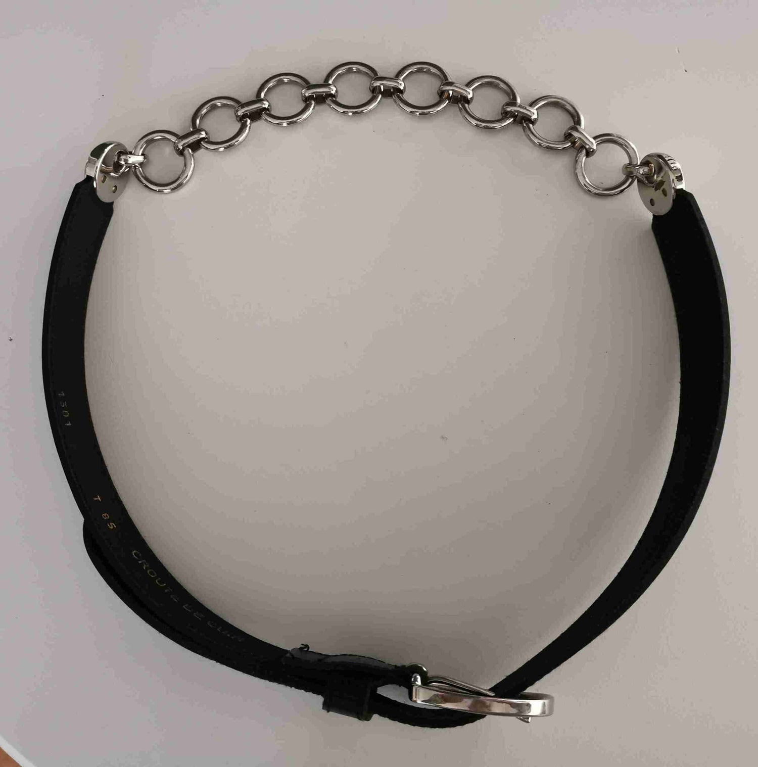 Leather belt and chain