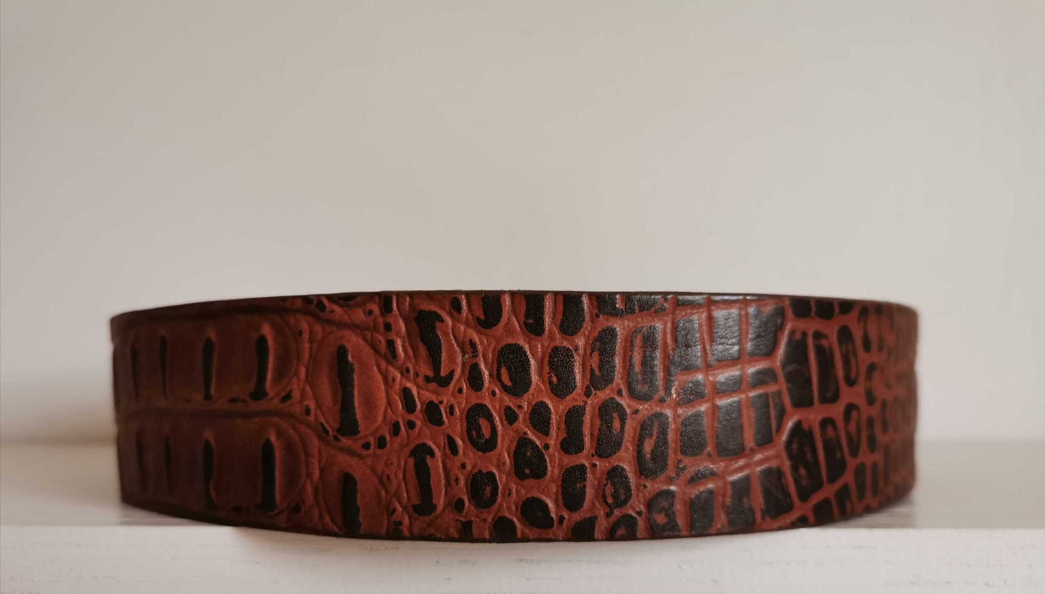 Ceinture en cuir imprimé