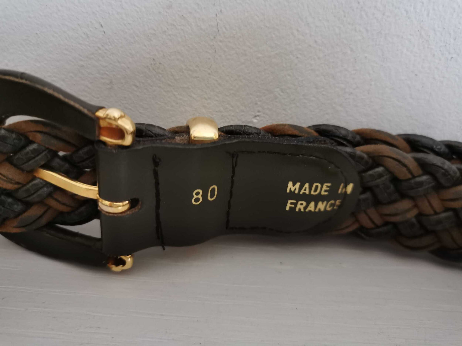 Braided leather belt